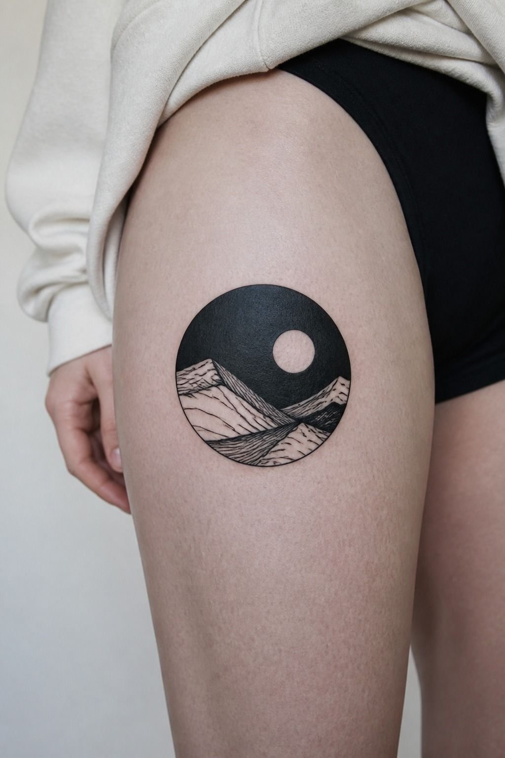 Build a Black Circle Tattoo With Bold Negative Space