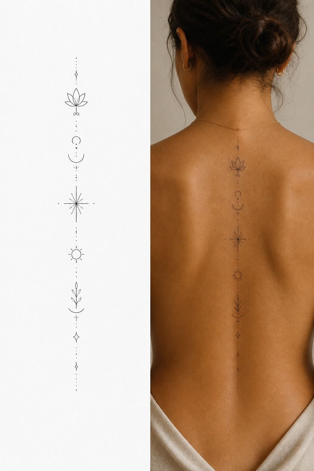 Tiny Matching Symbols Along the Spine