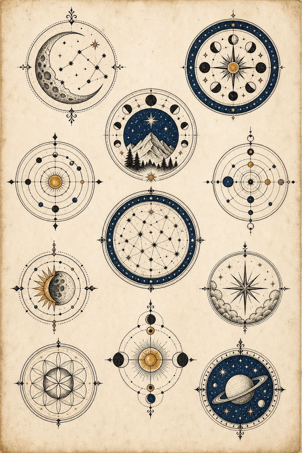 Build a Constellation Circle With Dotwork Symbolism
