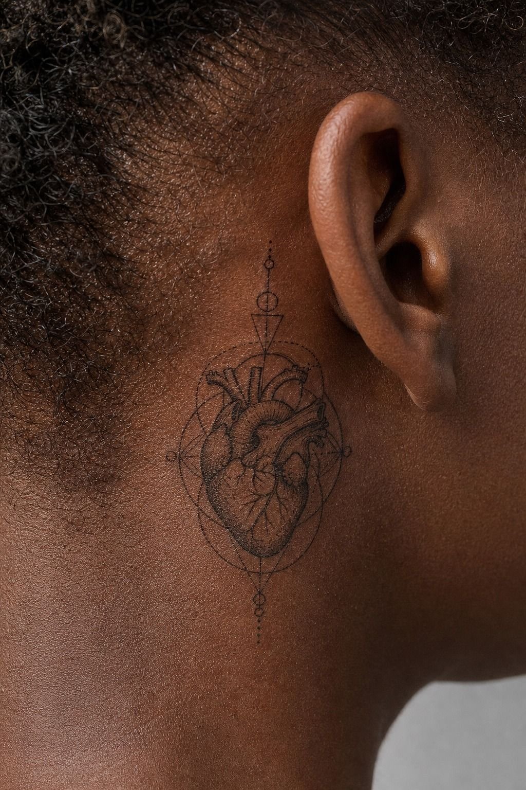 Human Heart And Sacred Geometry Composition