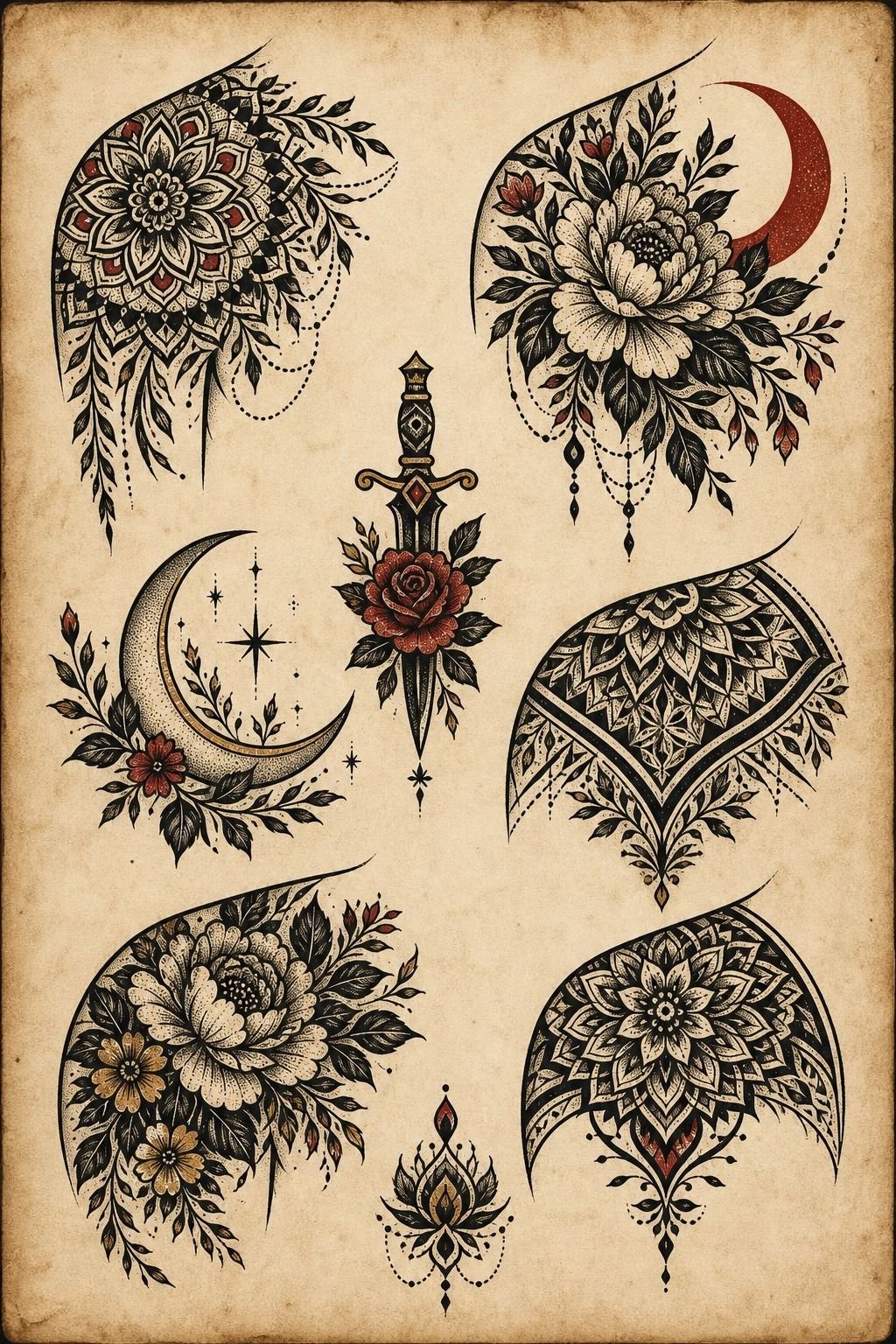 Dotwork Art Blackwork Shoulder Tattoo