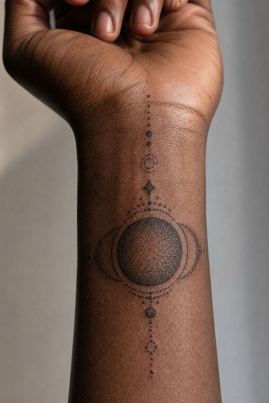 Dot Work Drawing Minimalist Wrist Tattoo