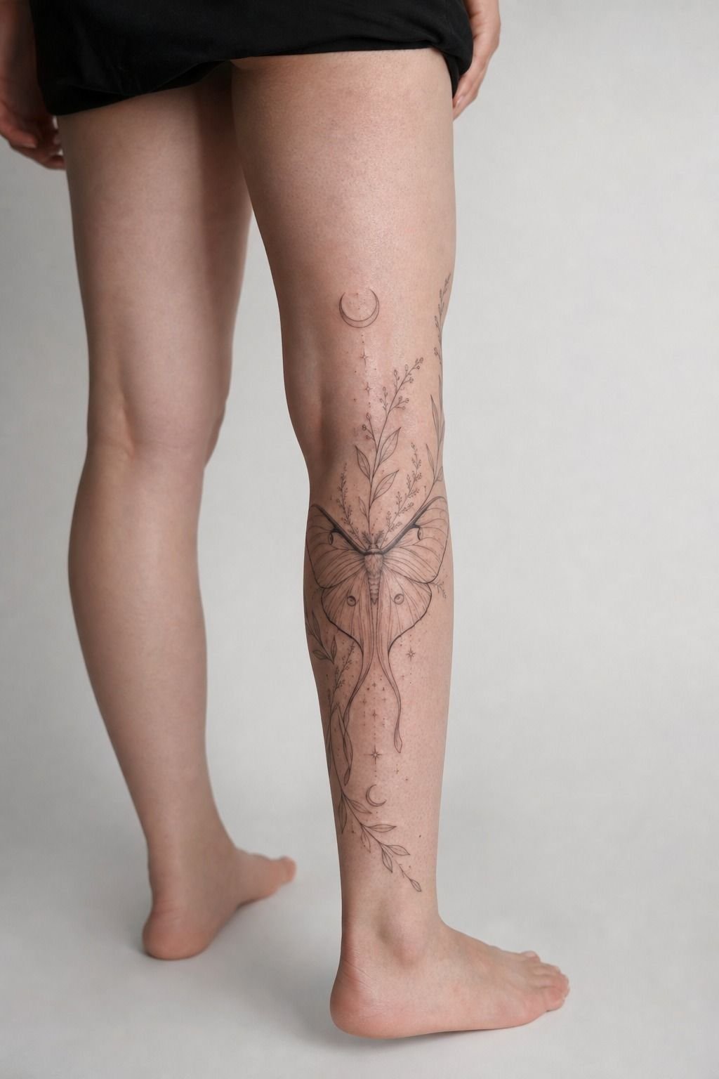 Lunar Moth Tattoo Design For First Tattoos