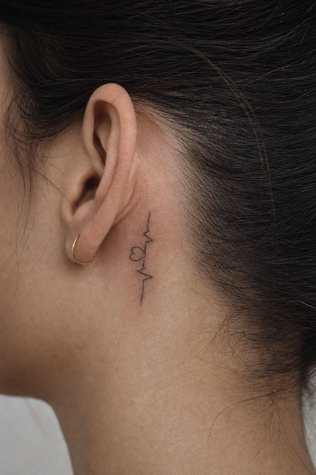 Matching Heartbeat Tattoos For Mom And Daughter
