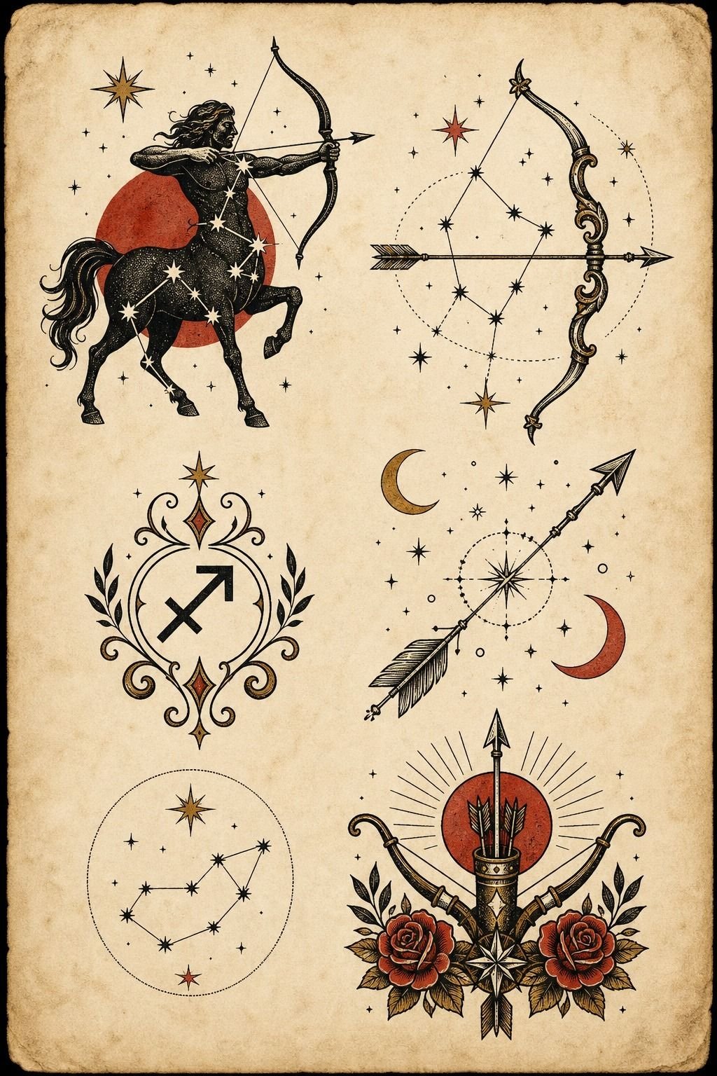 Sagittarius Constellation Tattoo For Men