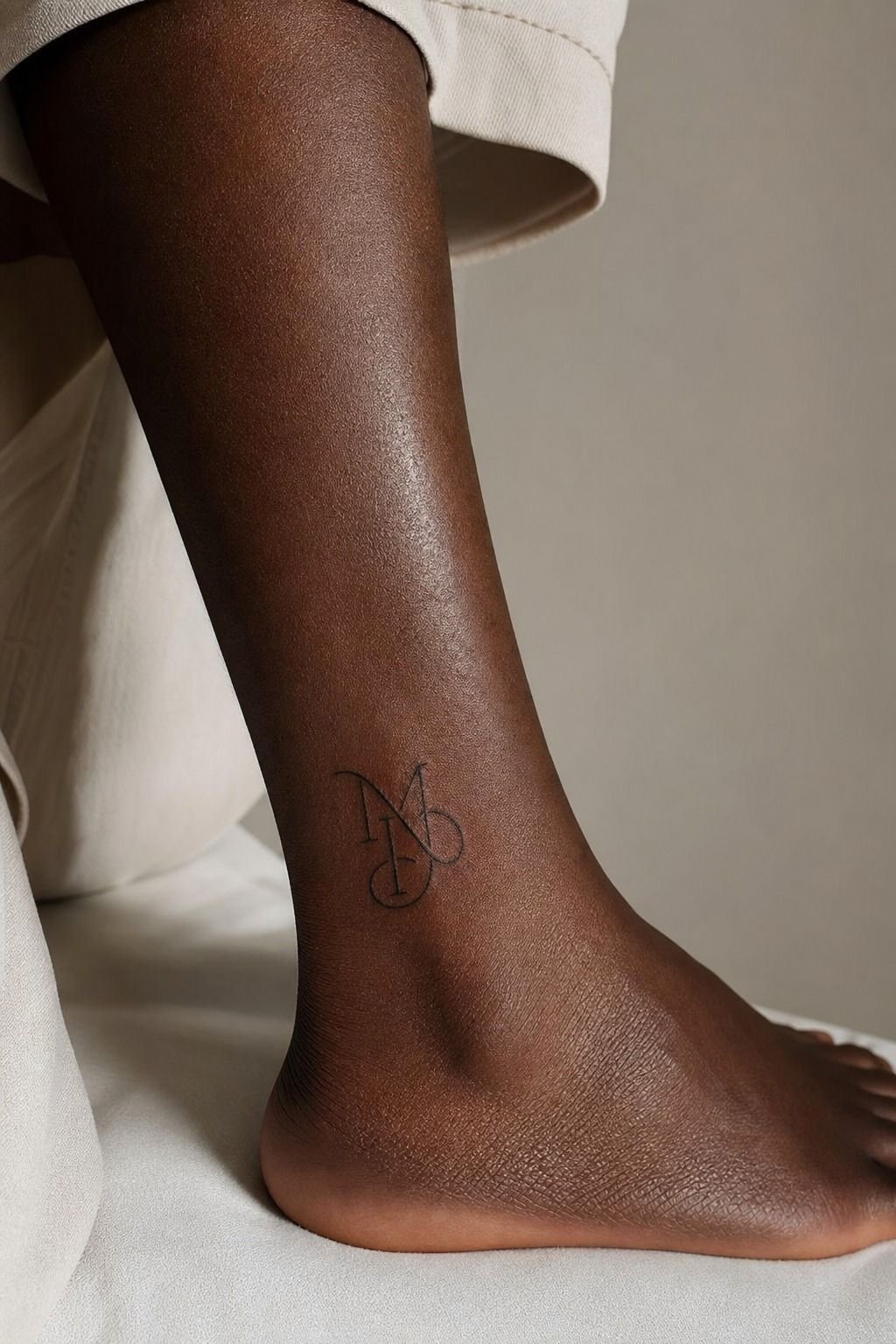 Interlocking Initial Tattoos For Mom And Daughter