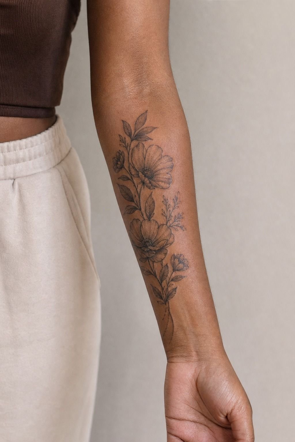 Compare Blackwork Floral Tattoo References Carefully