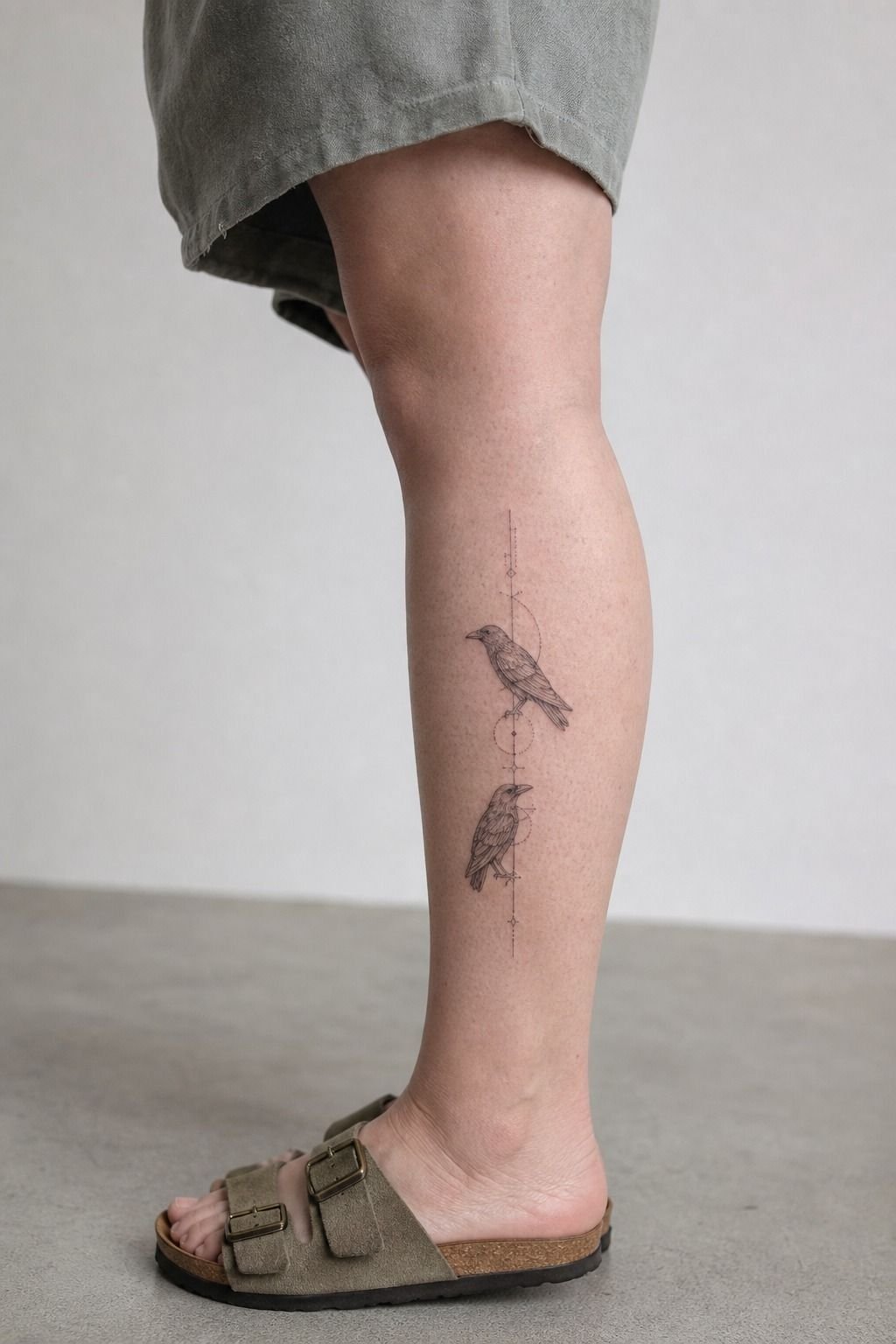 Matching Odin’s Ravens Tattoo For Couples