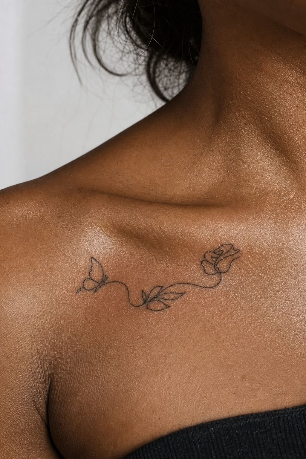 Collarbone Tattoos With A Daughter’s Handwriting