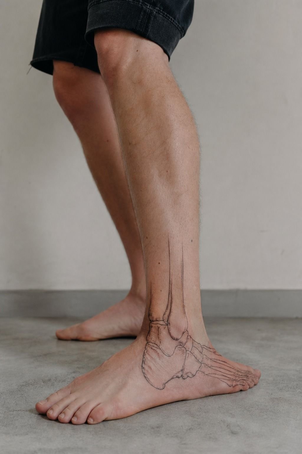 Fine Line Skeleton Foot Tattoo Ideas
