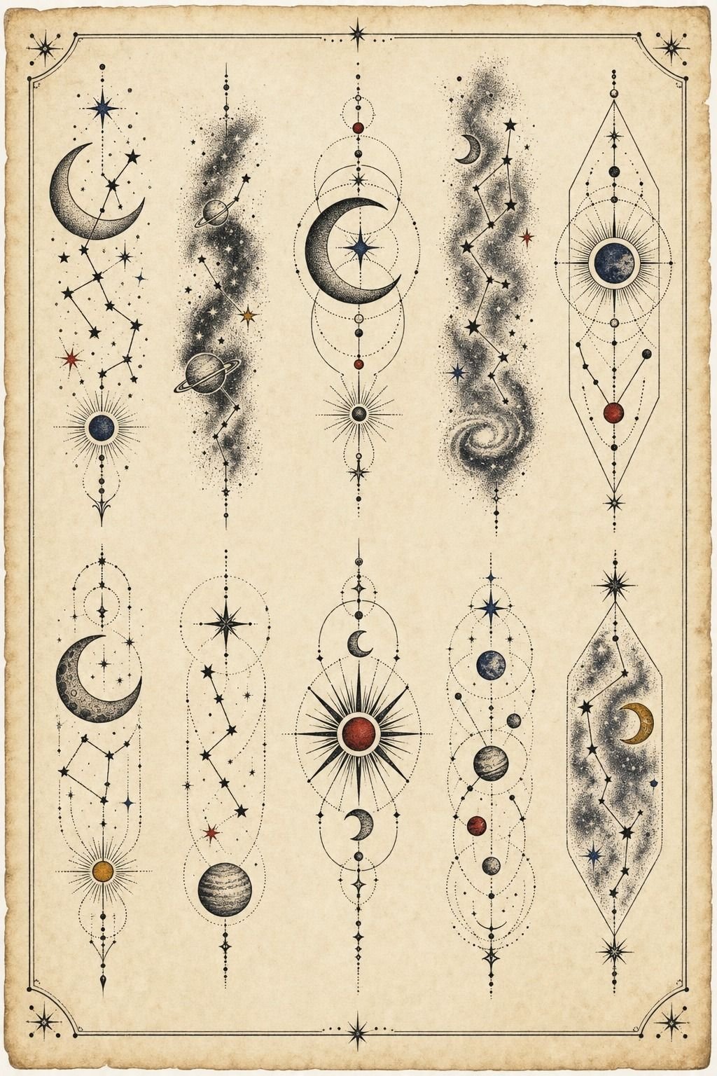 Constellation Dot Art Canvas On The Forearm