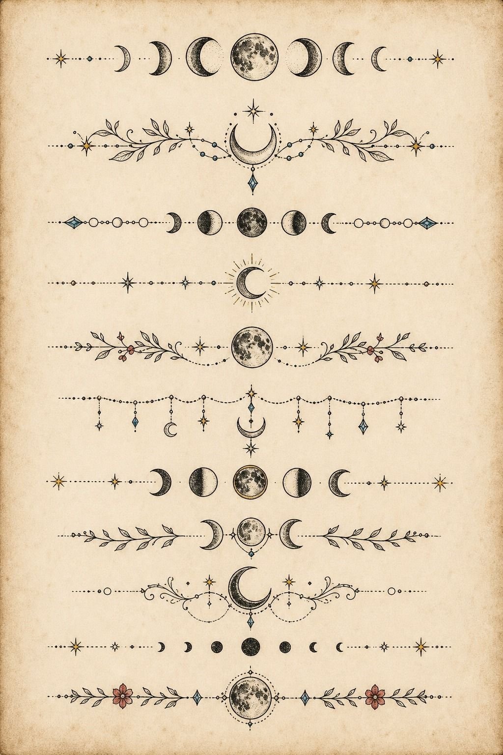 Plan A Moon Phase Wrist Tattoo
