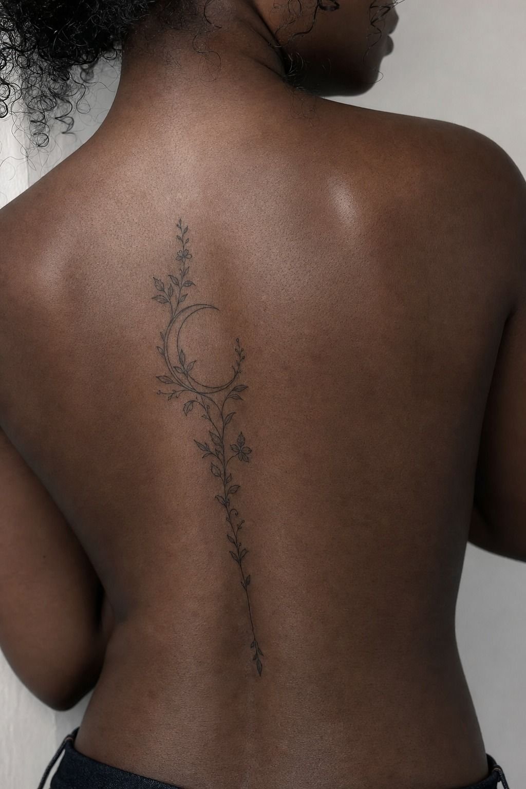 Add Botanical Details To A Crescent Moon