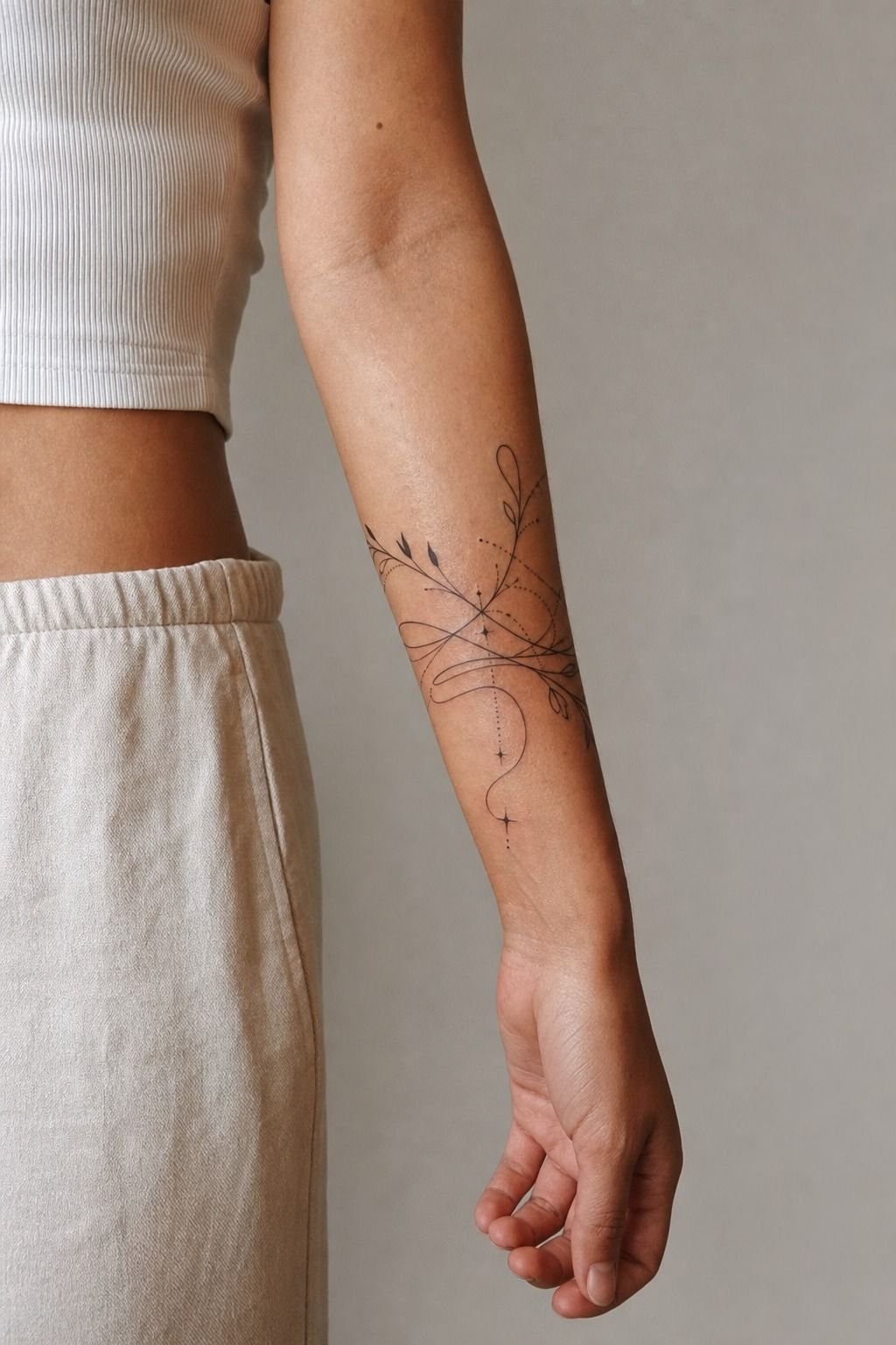 Balance Detail Across Front And Outer Forearm