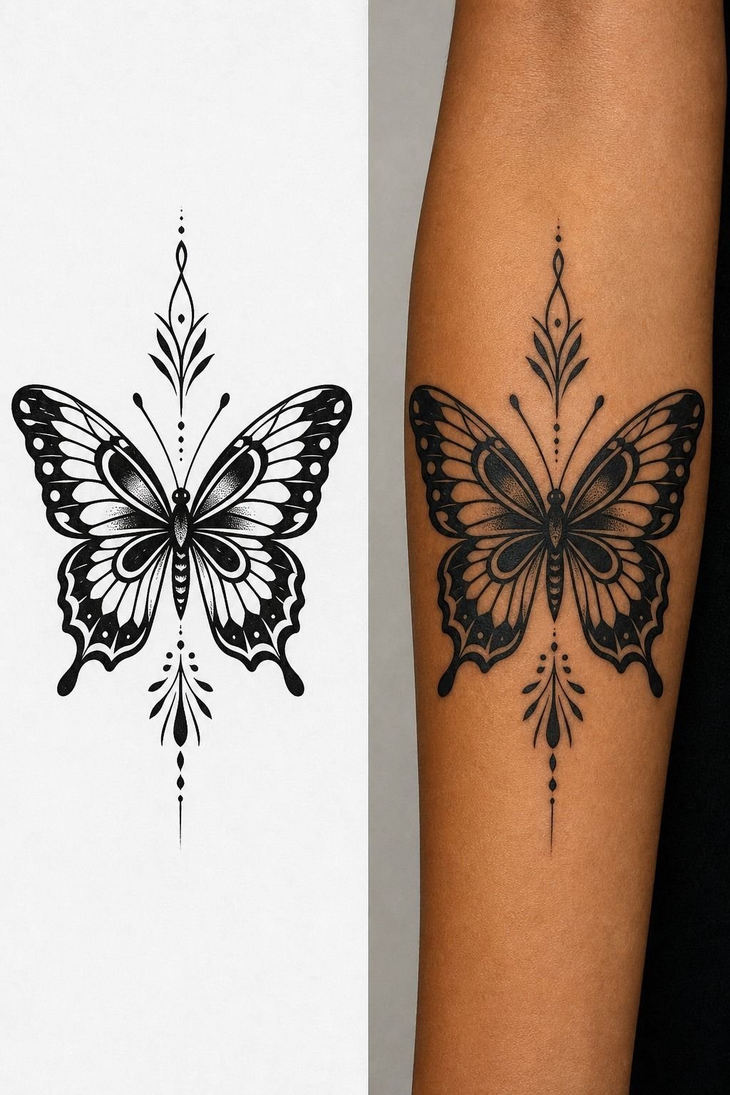 Build a Blackwork Butterfly with Bold Negative Space