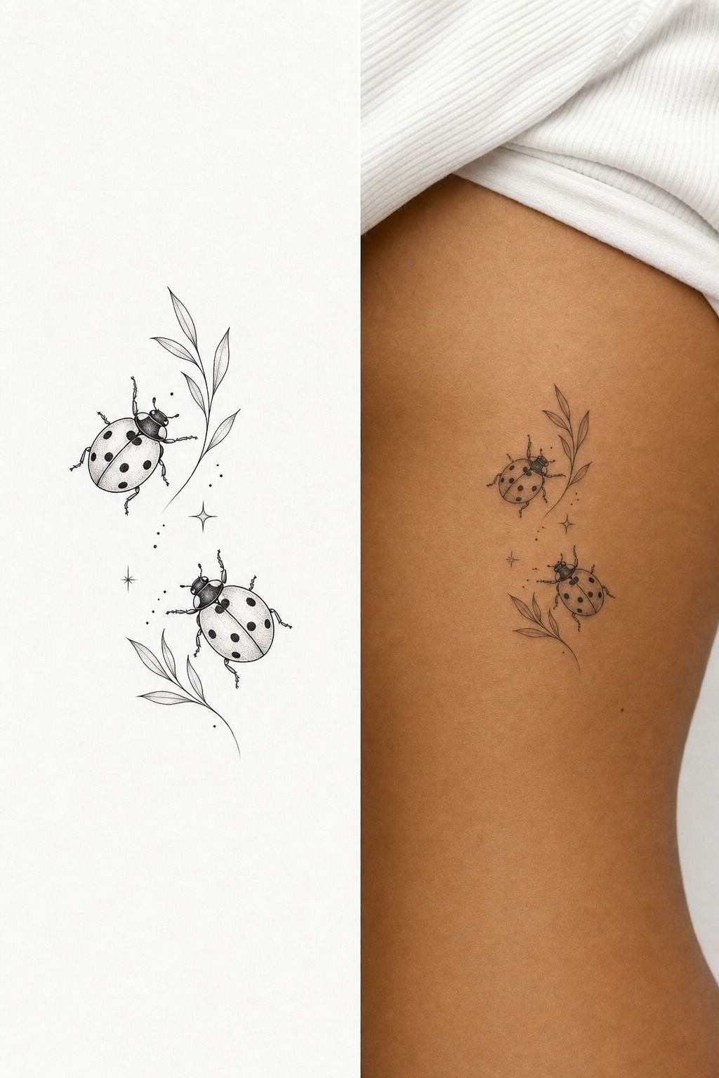 Matching Ladybug Tattoos for Best Friends