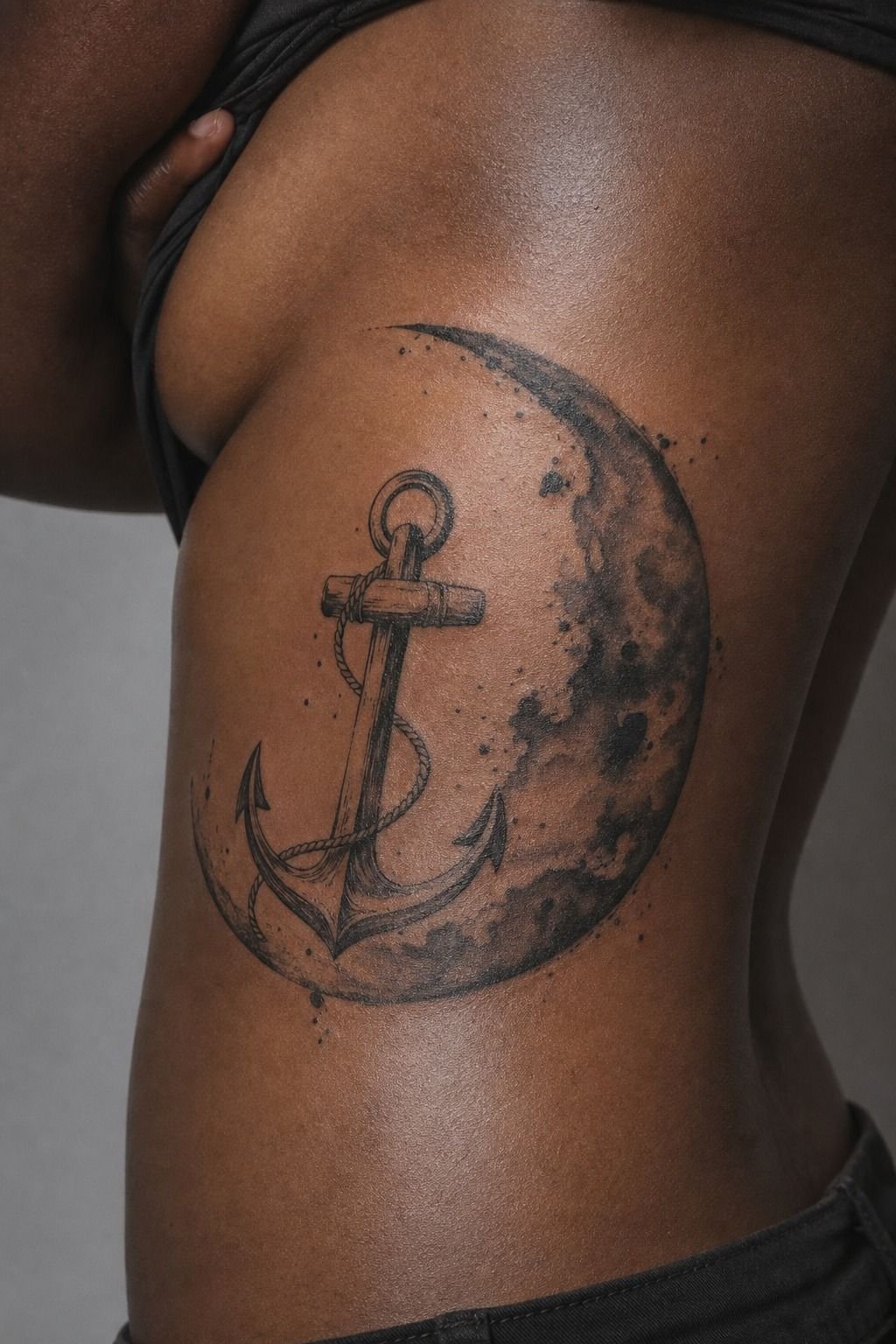 Anchor A Watercolor Moon With Clean Linework