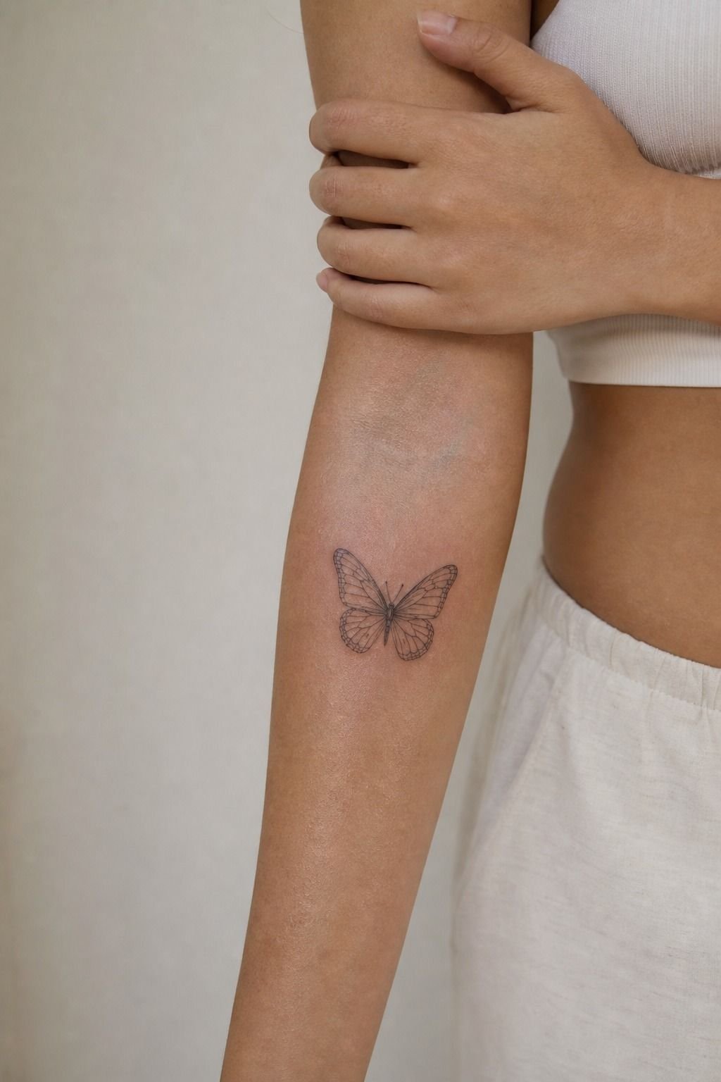 Protect Fresh Butterfly Ink During Arm Healing