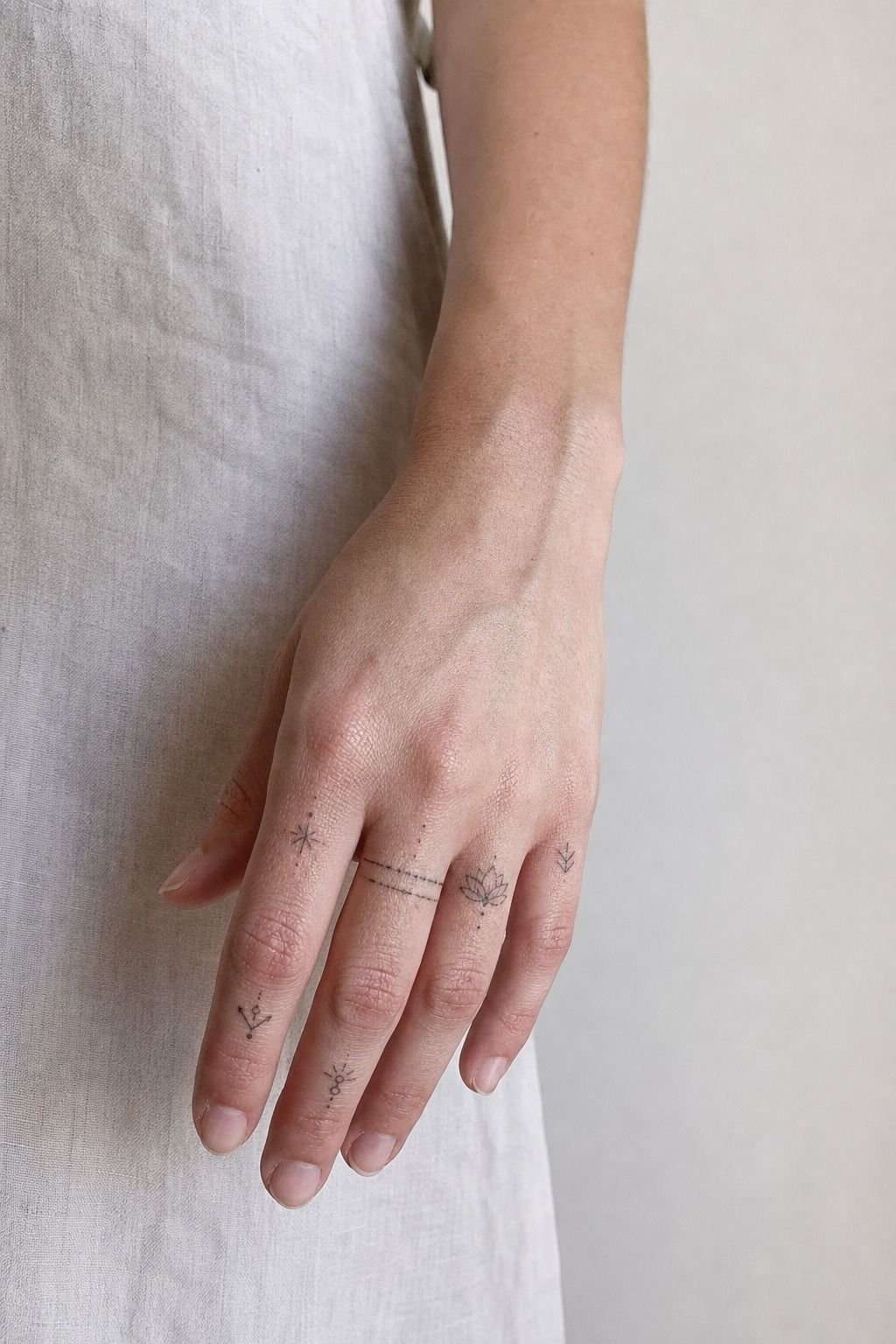 Fine Line Finger Tattoos For Women