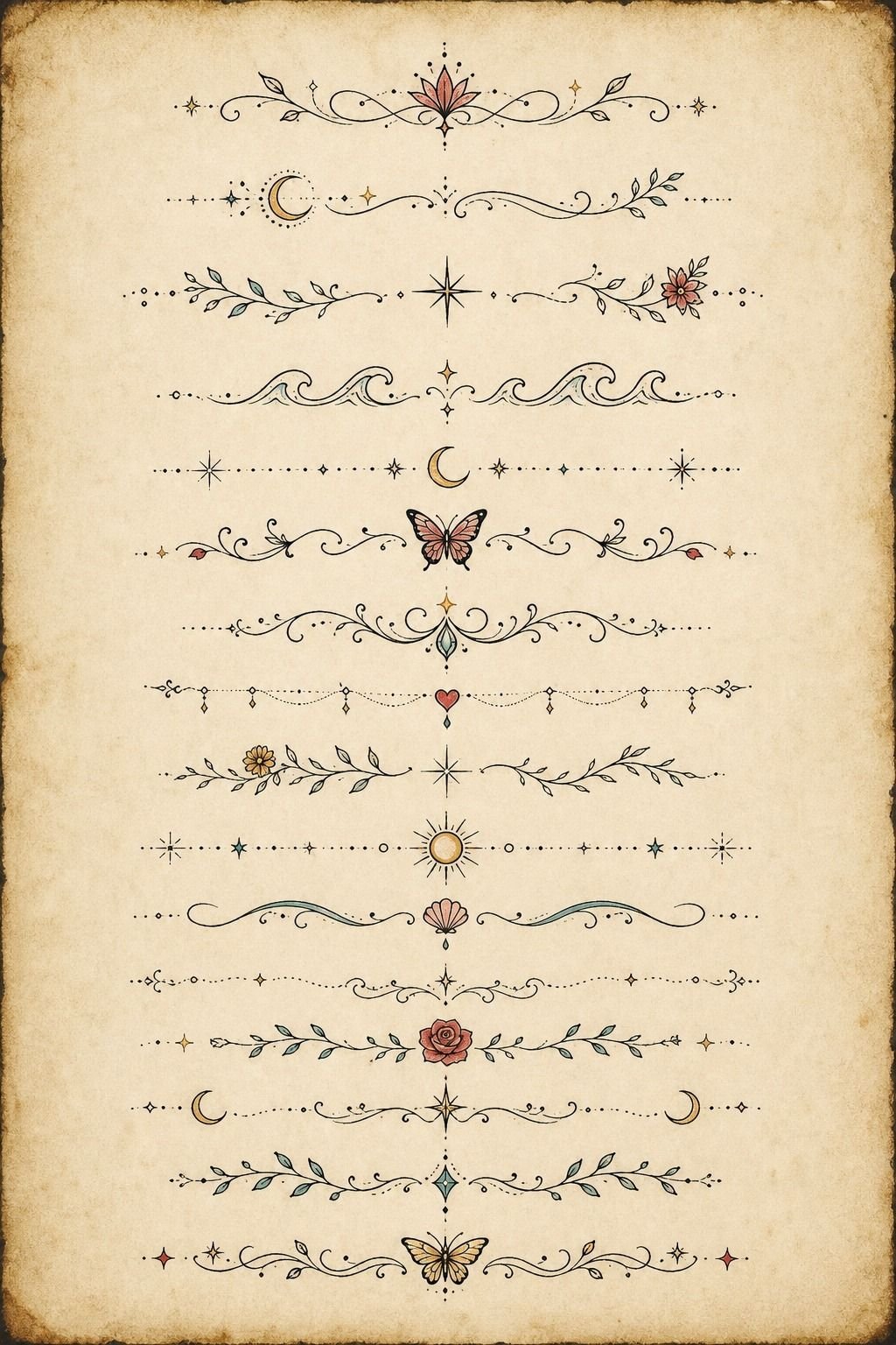 Fine Line Palm Edge Tattoos For Women