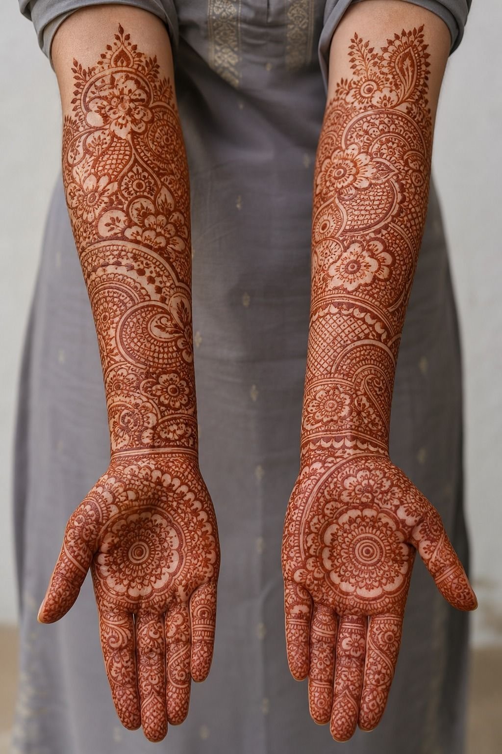 Full-Hand Indian Mehndi Tattoo Sleeve