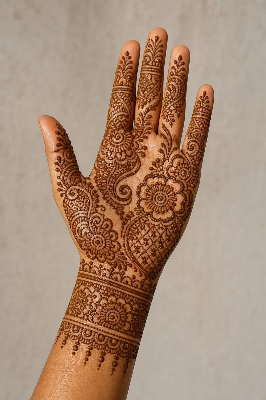 Traditional Rajasthani Mehndi Wrist Tattoo