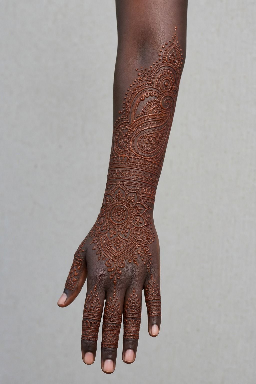 Trending Rajasthani Mehndi Fine-Line Tattoo