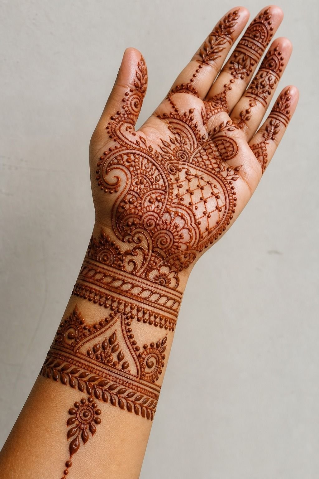 Rajasthani Mehndi Minimalist Wrist Tattoo