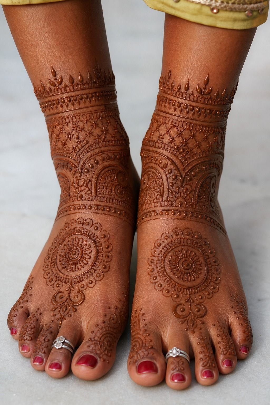 Rajasthani Mehndi Blackwork Tattoo Pattern