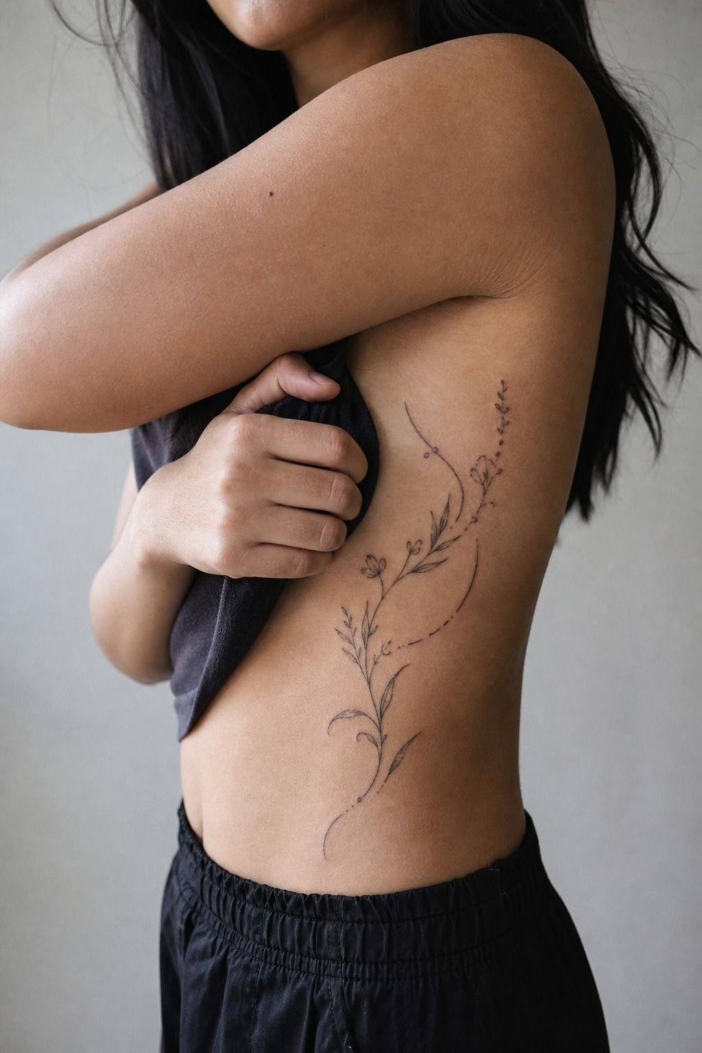 Botanical Quote Framing the Side Ribs