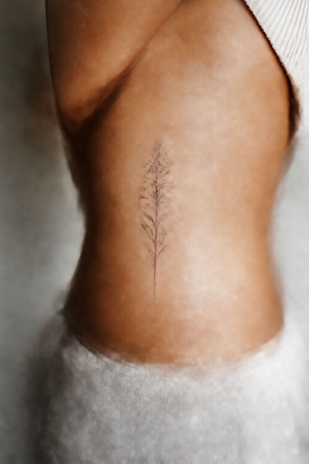 Fine Line Birth Flower Rib Ink