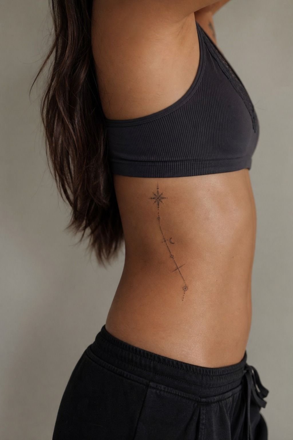 Meaningful Coordinates Inked Along the Rib