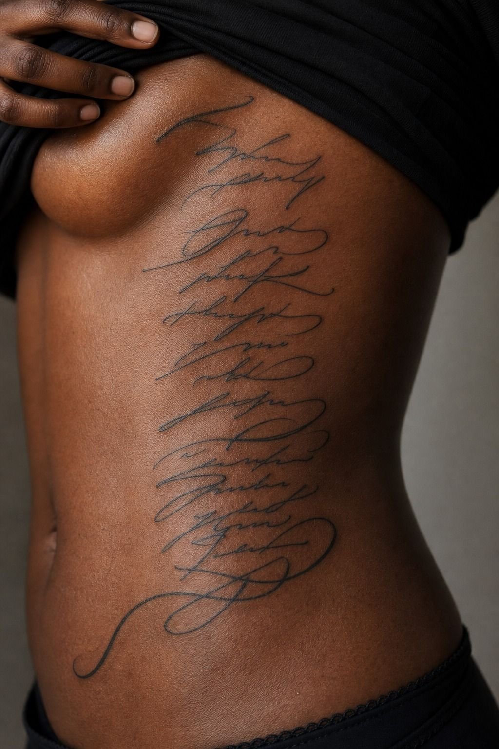Long Poem Excerpt With Delicate Rib Shading