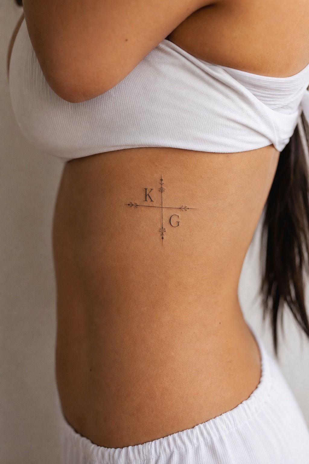Minimalist Initials Framed by Fine Lines