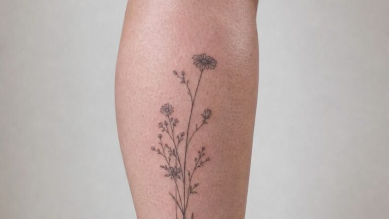 Easy Shin Tattoos For Women That Heal Clean And Age Well