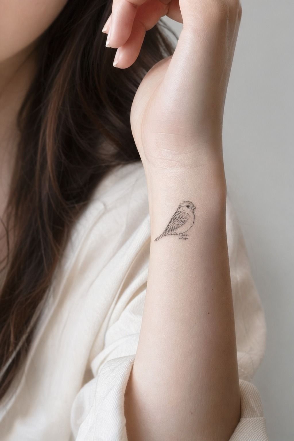 Place a Tiny Sparrow Tattoo on the Inner Wrist