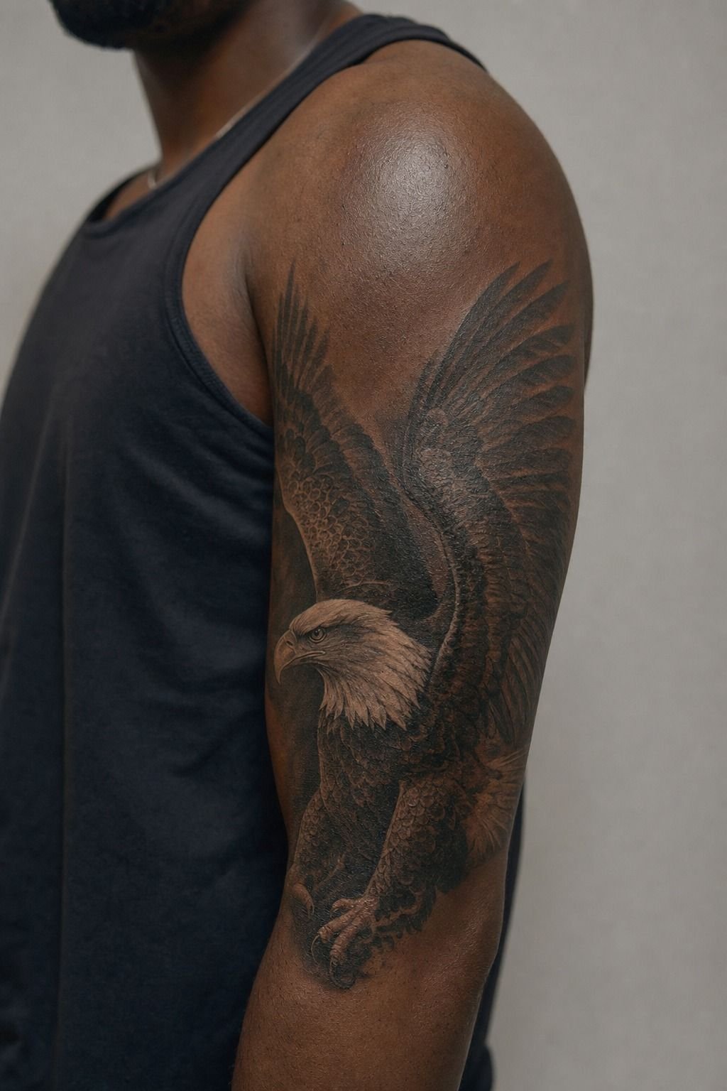 Frame an Eagle Tattoo on the Upper Arm