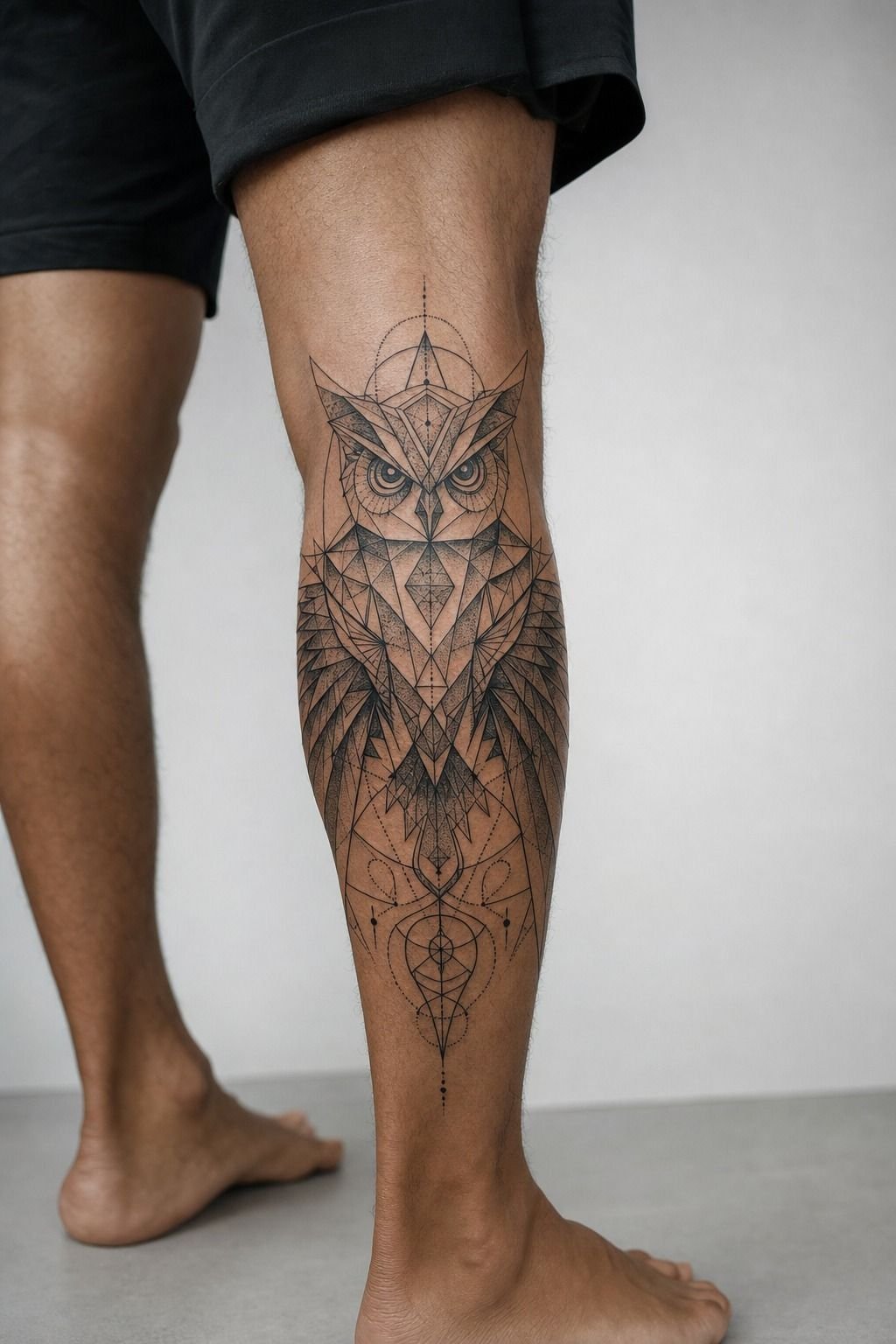 Build a Geometric Owl on the Outer Calf