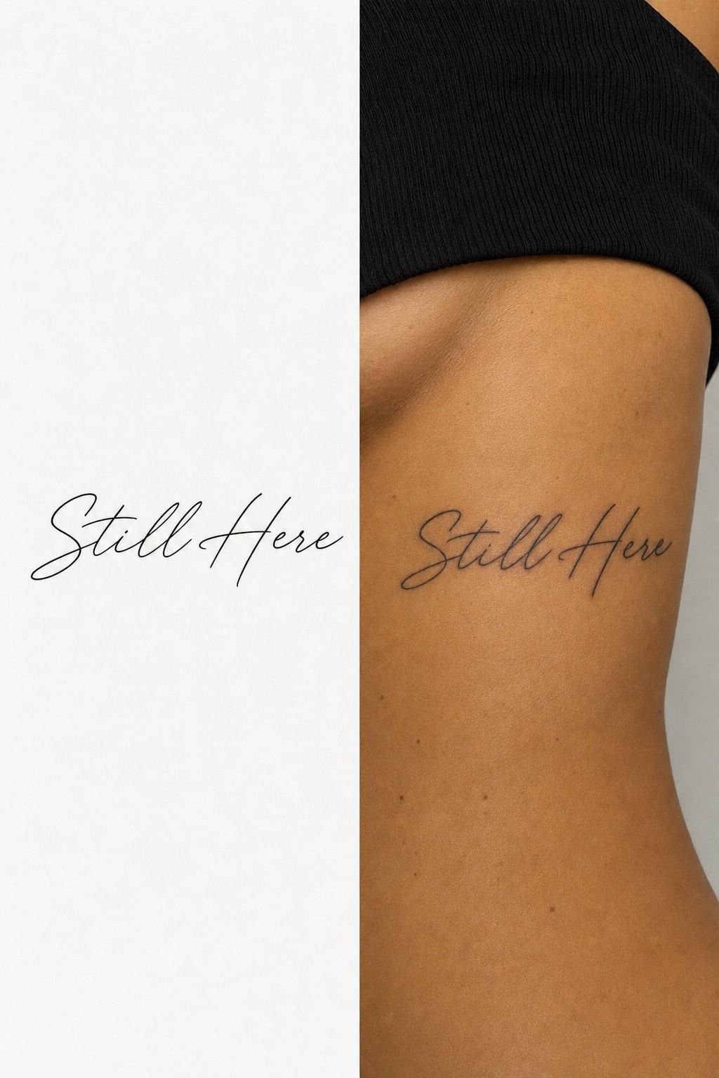 Ribcage Script: Still Here in Soft Lettering
