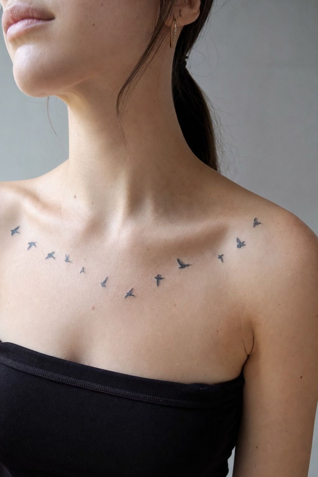 Create a Collarbone Flight Path With Bird Silhouettes