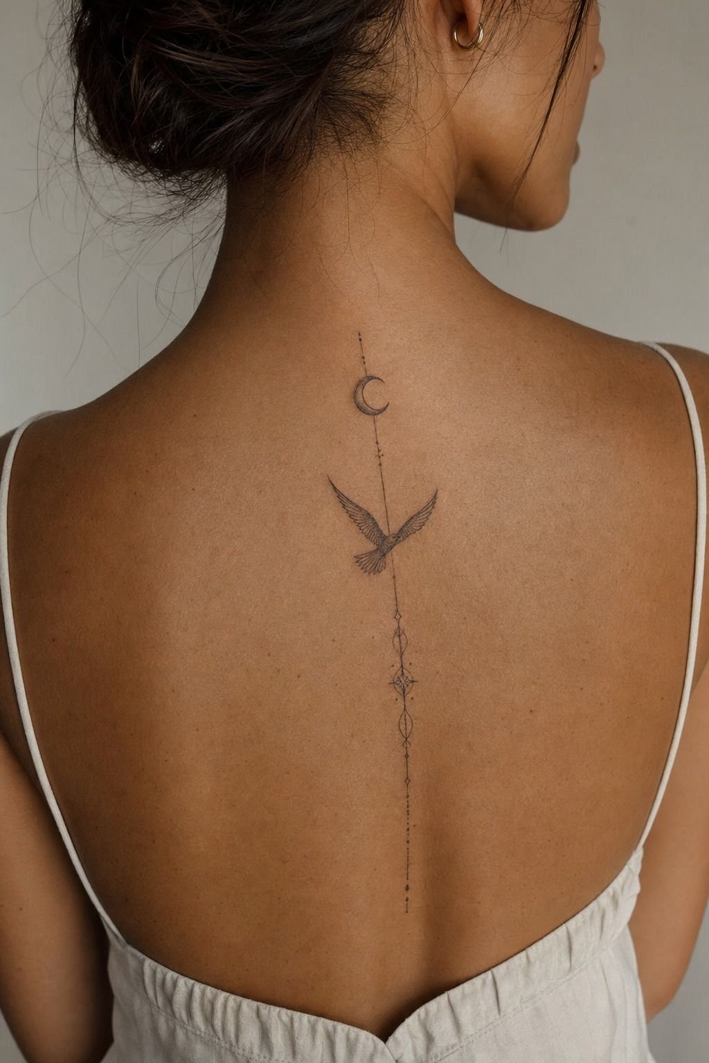 Balance a Bird and Crescent Moon Down the Spine