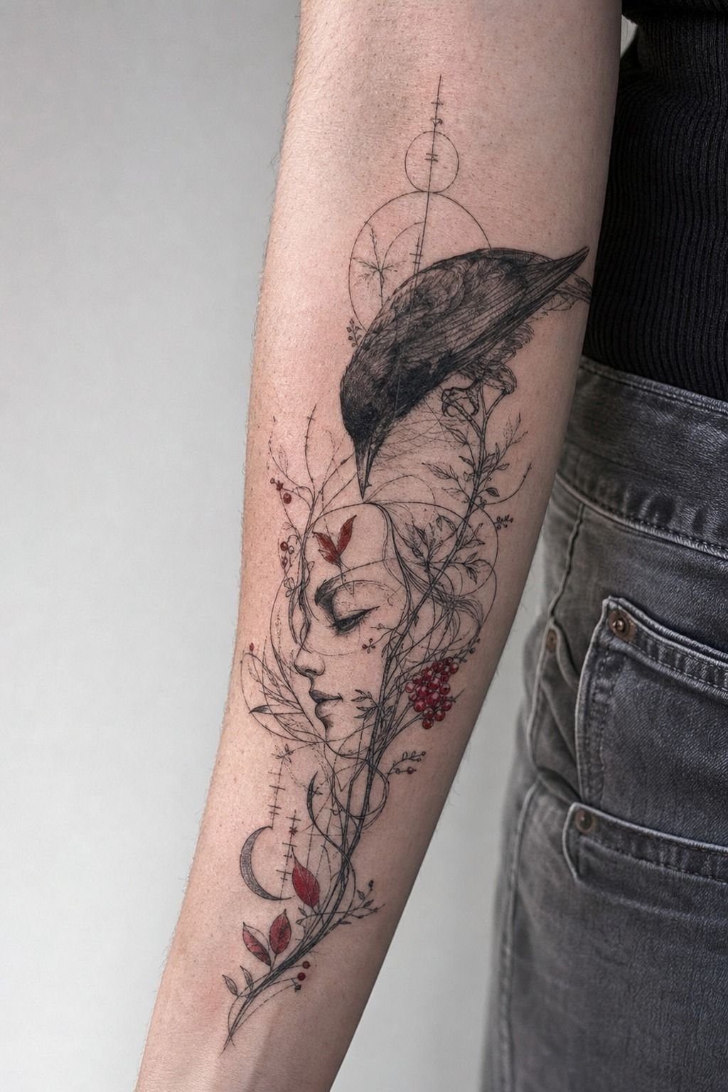 I Matched Black Ink With Fine Red Accents