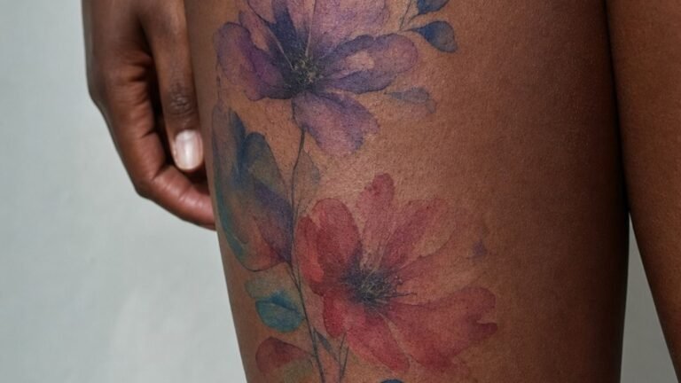 I Chose a Small Watercolor Tattoo, It Still Looks Crisp