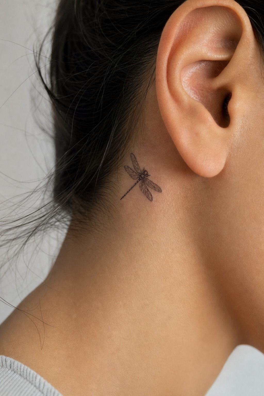 Tuck a Tiny Dragonfly Tattoo Behind the Ear