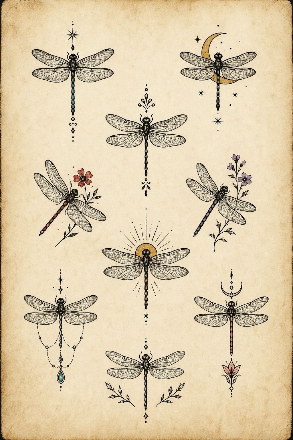 Choose Black Ink for an Ankle Dragonfly