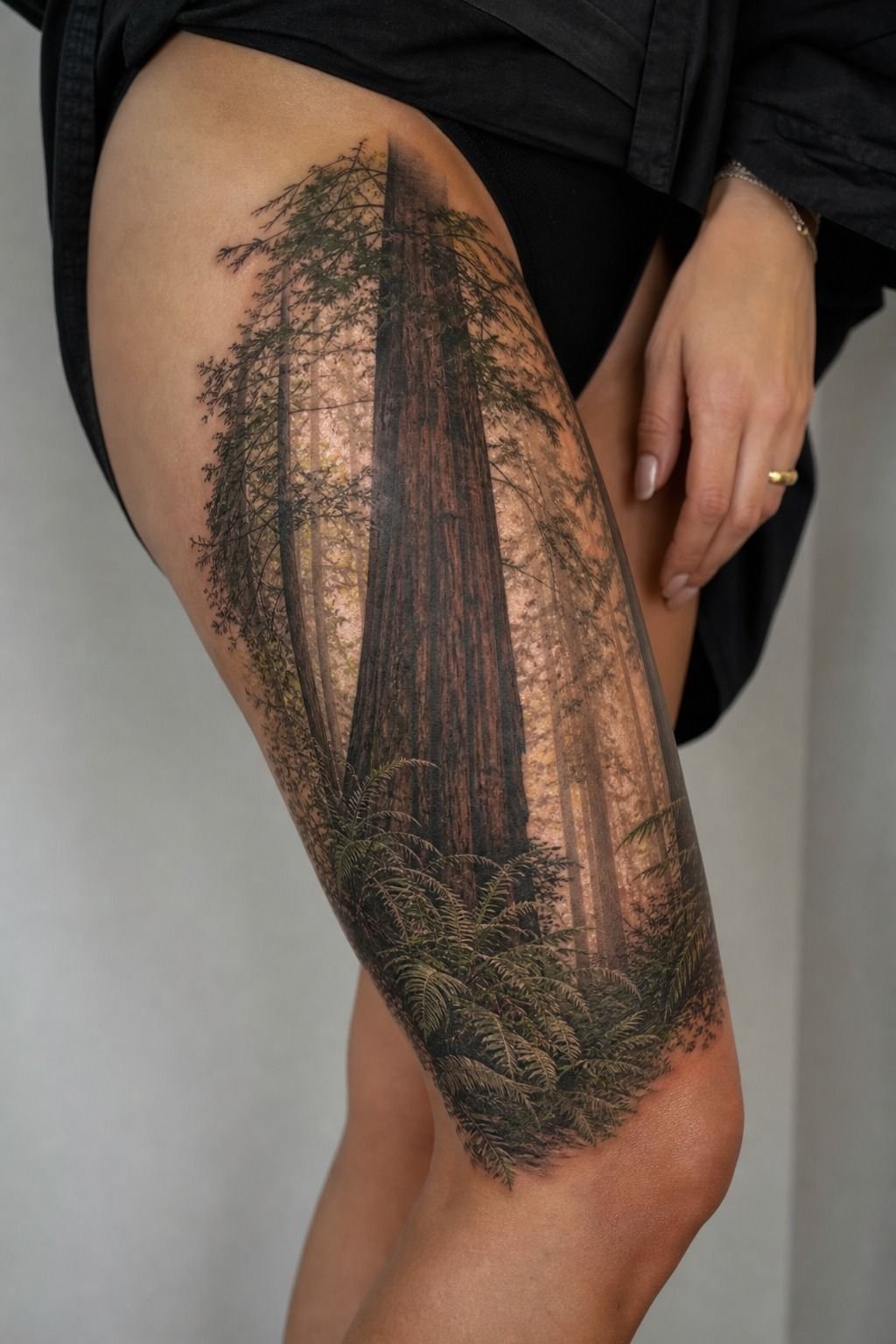Realistic Redwood Forest on the Thigh