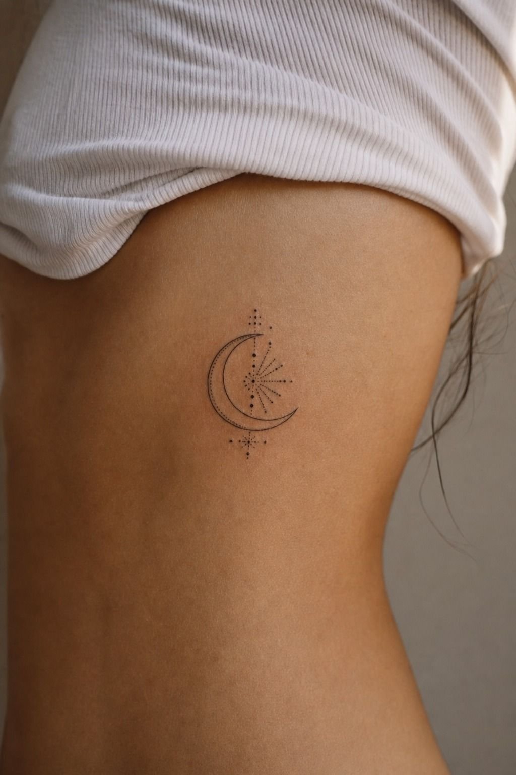 Curve a Mini Crescent Moon With Hidden Birthdate