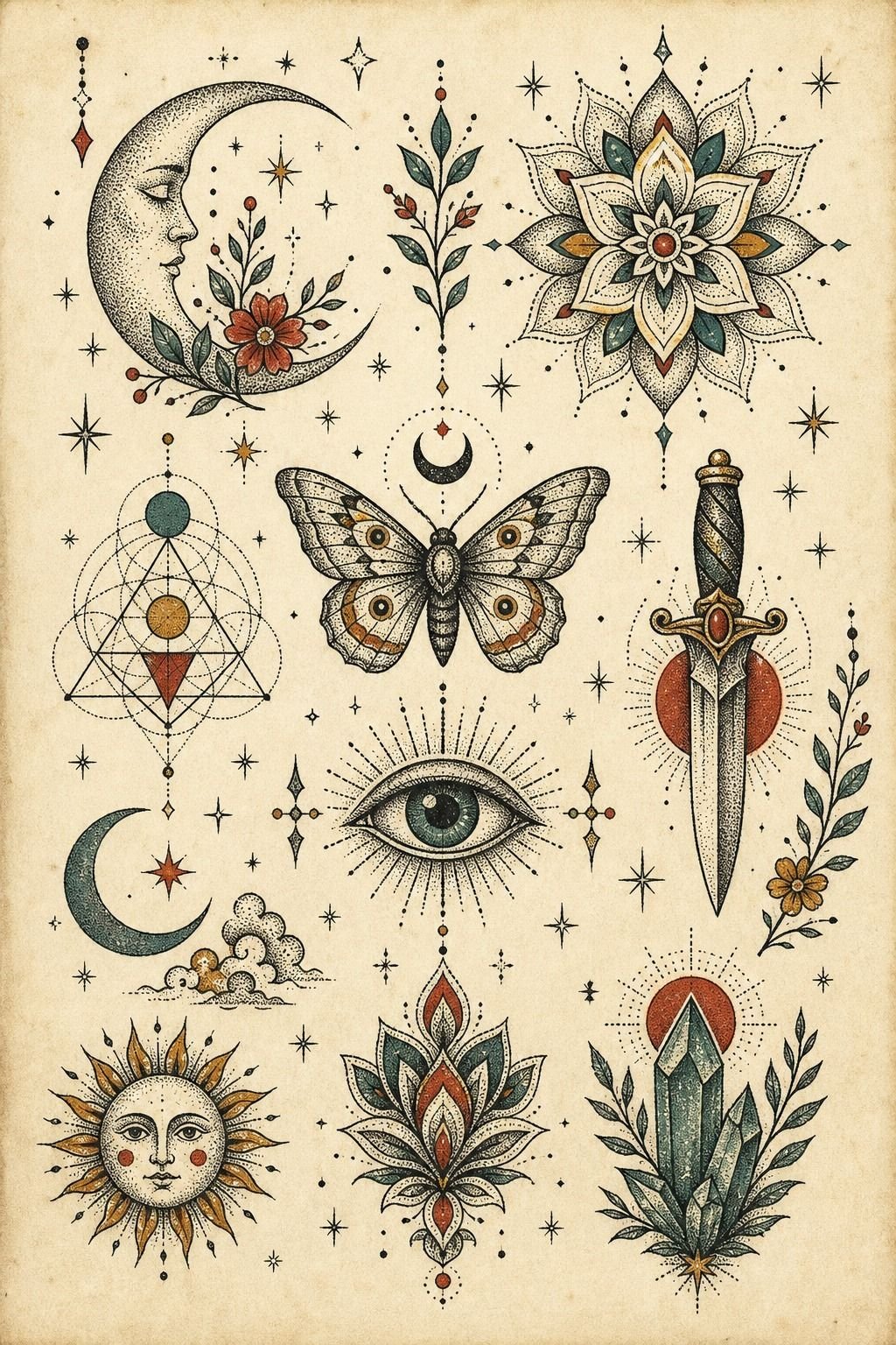 Plan a Balanced Dotwork Tattoo Composition