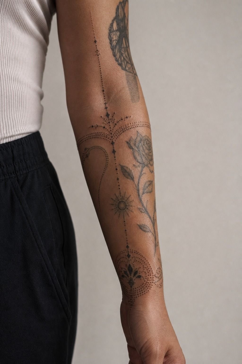 Shape Dotwork Around Existing Tattoos