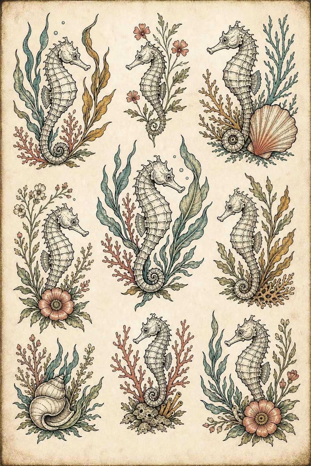 Try the Botanical Current Rule With a Seahorse Tattoo